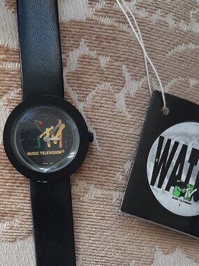 MTV 1990 Vintage Watch with Leather Band